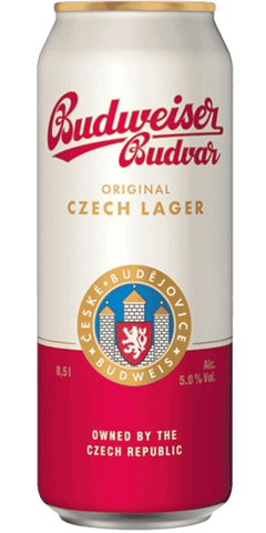 Budvar Czech Lager 500ml Can - Case of 24