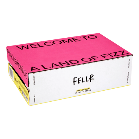 FELLR Pink Lemonade Seltzer Cans 330mL