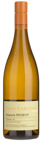 Wine bottle with a visible label on a white background