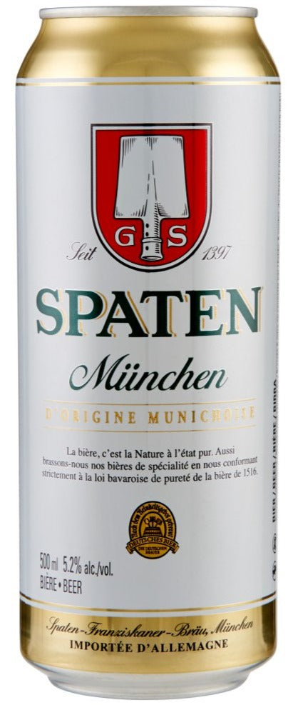 Spaten München Original Munich Beer 500ml Cans- Case of 24 – Jim’s Cellars
