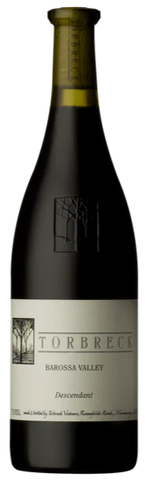Wine bottle with label on a white background