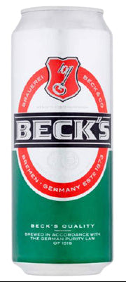 Becks Beer 5% Alc/Vol - Fully Imported Germany - 24 x 500ml Cans