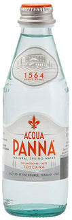 Acqua Panna water bottle on a white background