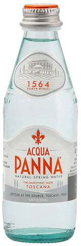 Acqua Panna water bottle on a white background