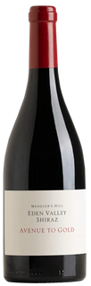 Red wine bottle with a white label on a white background