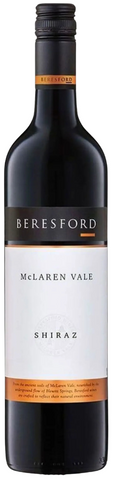 Beresford Shiraz wine bottle on a white background