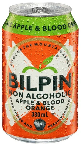 Bilpin Apple & Blood Orange Non Alcoholic Cider 330ml Cans - Case of 24