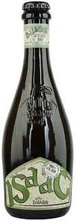 Bottle of Birra Baladin Isaac beer on a white background