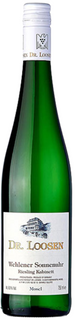 Bottle of Dr. Loosen Wehlender Sonnenuhr Riesling Kabinet Mosel on white background