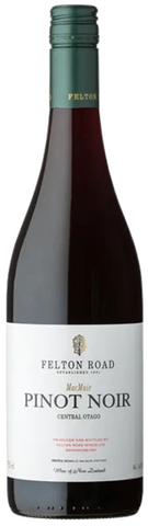 Bottle of Felton Road MacMuir Pinot Noir 2024 on white background