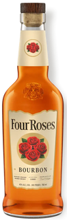 Four Roses bourbon bottle on a white background