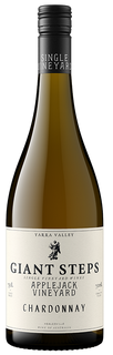Giant Steps Chardonnay wine bottle on a white background