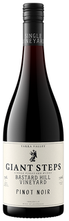 Giant Steps Pinot Noir wine bottle on a white background