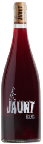 Bottle of Jaunt wine on a white background