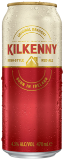 Kilkenny Irish-style red ale 470ml can on a white background