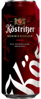 Köstritzer Schwarzbier beer can on a white background