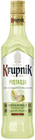 Krupnik Pistacja bottle on a white background