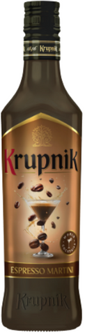 Krupnik espresso martini bottle on a white background