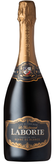Bottle of Laborie champagne on a white background