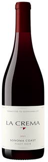 La Crema Sonoma Coast Pinot Noir wine bottle on a white background
