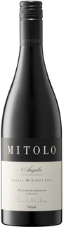 Wine bottle labeled 'Mitolo' on a white background