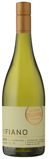 Wine bottle labeled 'Fiano' on a white background