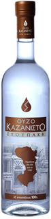Bottle of Kazanisto Stoupaki Ouzo on a white background
