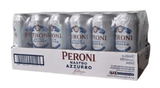 Pack of Peroni beer cans with a white background