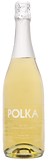Bottle of Polka sparkling lemoncello spritz on a white background
