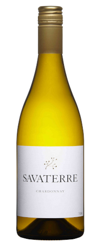Savaterre wine bottle on a white background