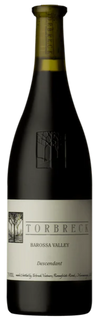 Wine bottle with label on a white background