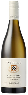 Wine bottle with 'Tyrrell's' label on a white background