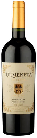 Urmeneta wine bottle on a white background