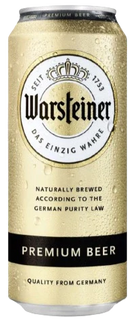 Warsteiner premium beer can on a white background