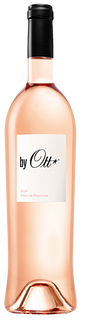 Rose wine bottle with 'by Ott' label on a white background