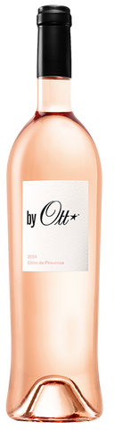 Rose wine bottle with 'by Ott' label on a white background