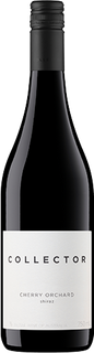 Wine bottle labeled 'Collector Cherry Orchard' on a white background