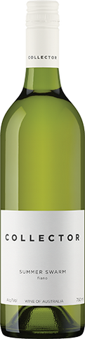 Bottle of Collector Summer Swarm Riesling wine with a white label.