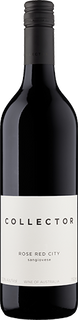 Wine bottle labeled 'Collector' with a black cap and white label.
