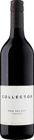 Wine bottle labeled 'Collector' with a black cap and white label.