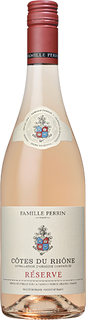 Famille Perrin Côtes du Rhône Reserve bottle with pink label
