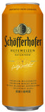 Schöfferhofer beer can on a white background