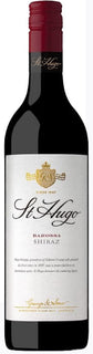 A bottle of St Hugo Barossa Shiraz wine with a label showing the brand name and the text 'Barossa Valley SA'.