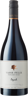 Vasse Felix Syrah wine bottle with a white label on a white background