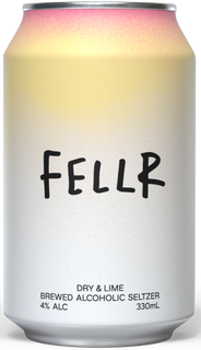FELLR Dry & Lime Brewed Alcoholic Seltzer Cans 330mL