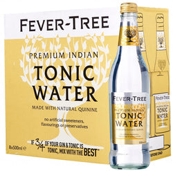 Fever-Tree Premium Indian Tonic Water Bottles 500mL - Case of 8