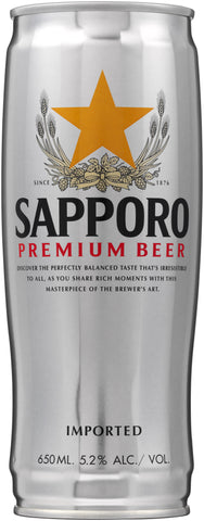 Sapporo Premium Beer Can 650mL
