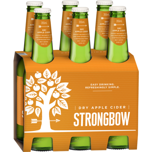Strongbow Dry Apple Cider Bottles 24 x 355ml – Jim’s Cellars