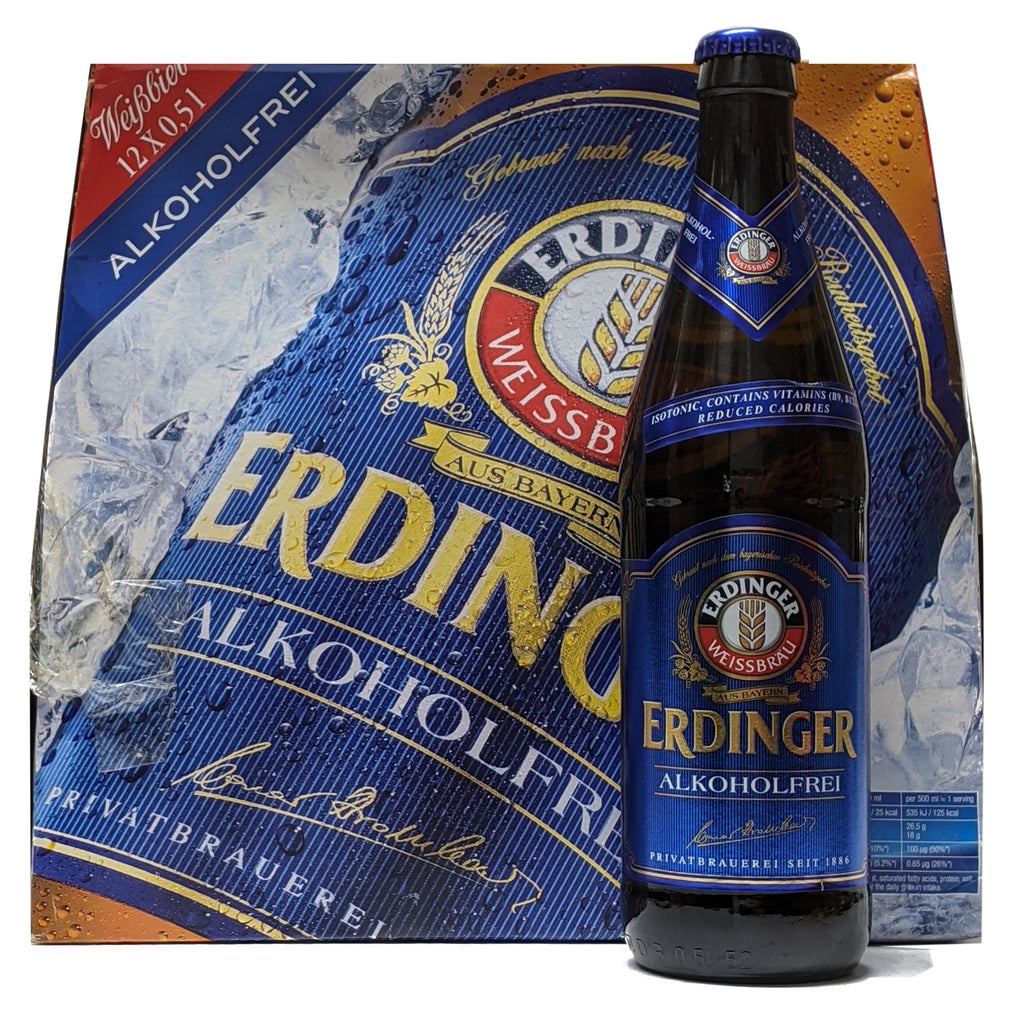 Erdinger Alcohol-Free Weissbier 12 x 500ml Bottles – Jim’s Cellars